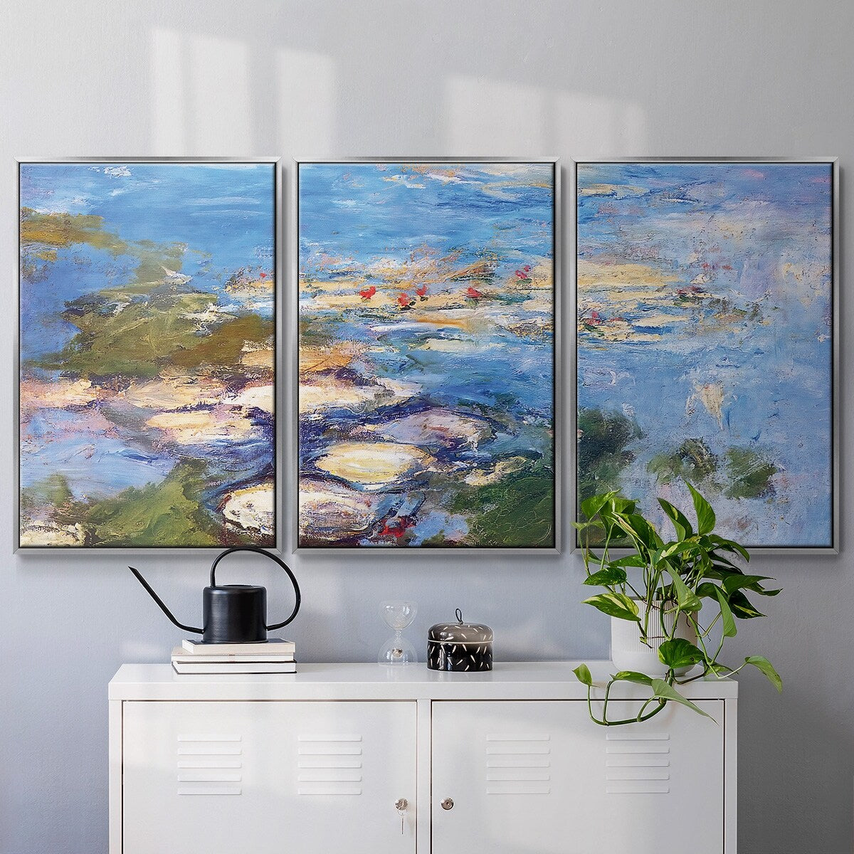 Water Lilies, 1917 - Multi Piece Framed Canvas