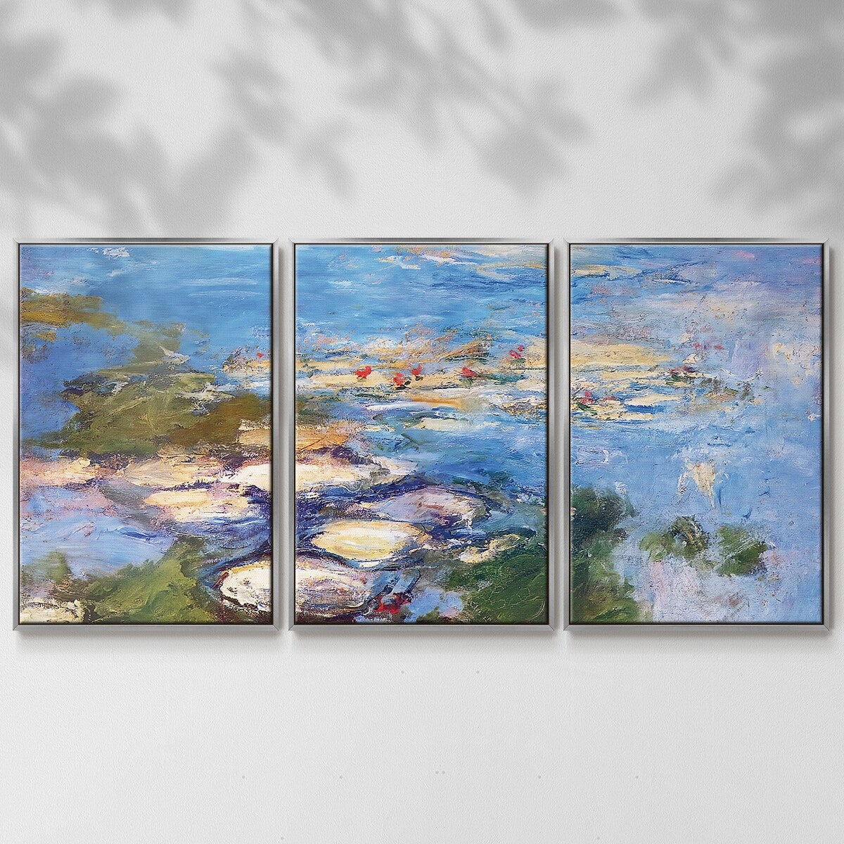 Water Lilies, 1917 - Multi Piece Framed Canvas