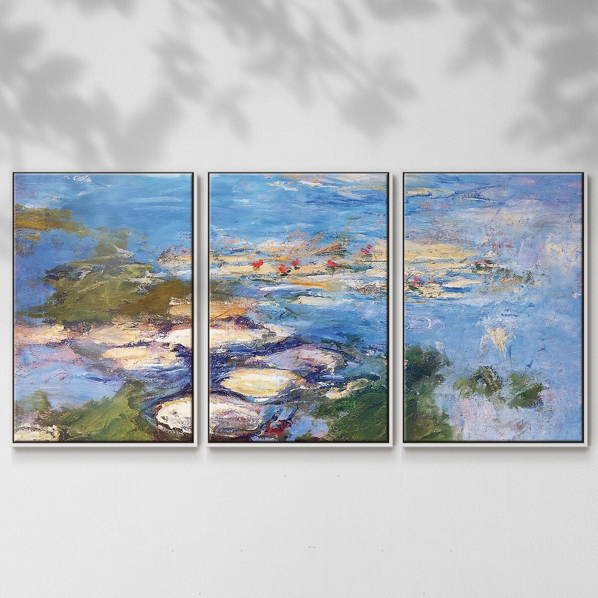 Water Lilies, 1917 - Multi Piece Framed Canvas