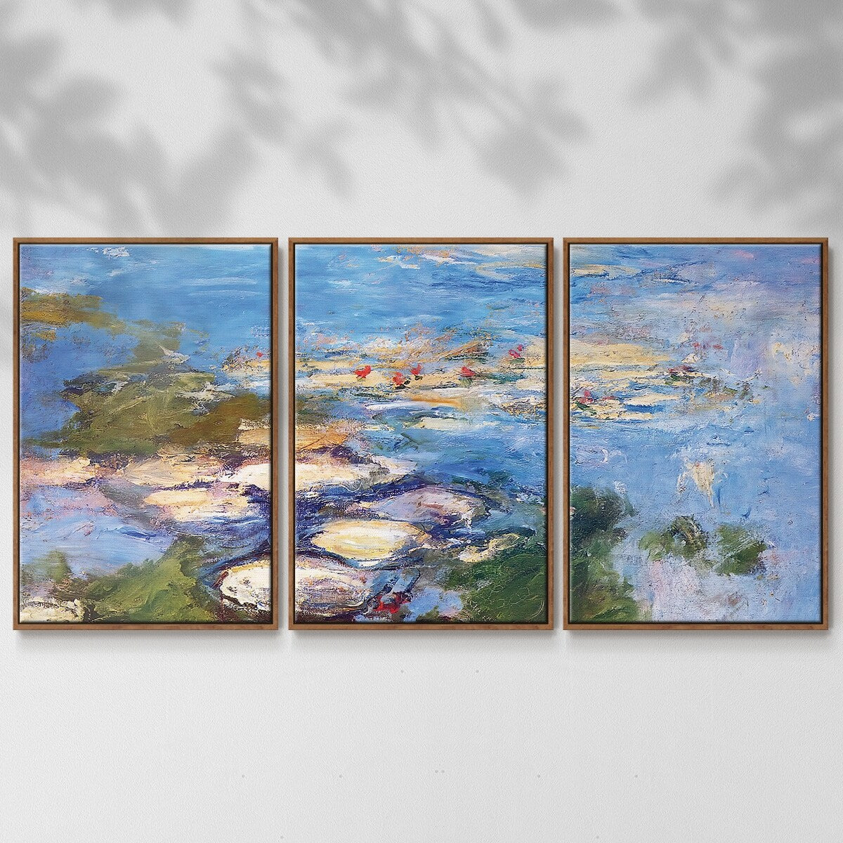 Water Lilies, 1917 - Multi Piece Framed Canvas