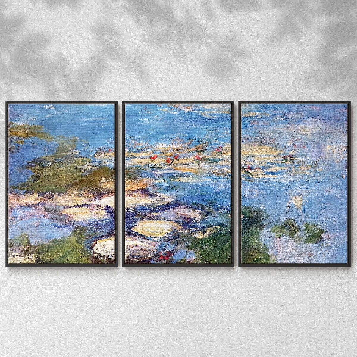 Water Lilies, 1917 - Multi Piece Framed Canvas