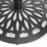Waterbury Outdoor 26.75" Circular 3 Piece Aluminum Bar Height Set by Christopher Knight Home