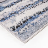 Watercolor Abstract Stripe Woven Area Rug，Modern Abstract Design, Non-Shedding & Easy Care - 9'3" x 12'3"