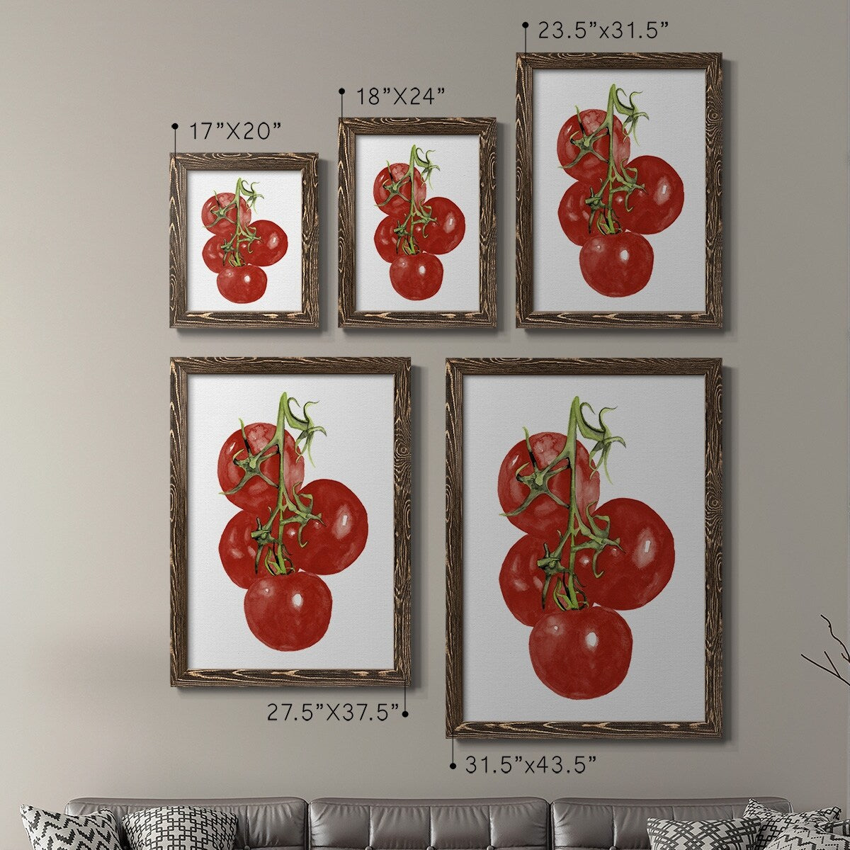 Watercolor Veggie IV-Premium Framed Canvas - Ready to Hang