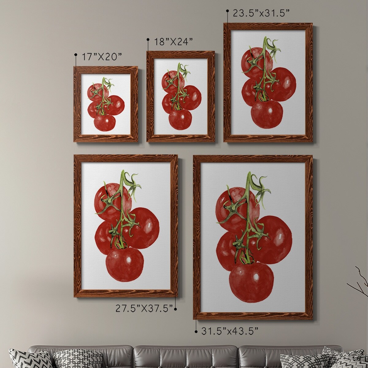 Watercolor Veggie IV-Premium Framed Canvas - Ready to Hang
