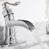 Waterfall Bathroom Faucet Single Handle Bathroon Sink Faucets One Hole Modern Basin Vanity Mixer Taps With Valve And Deck Plate