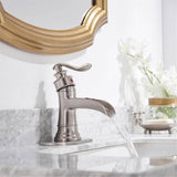 Waterfall Bathroom Faucet Single Handle Bathroon Sink Faucets One Hole Modern Basin Vanity Mixer Taps With Valve And Deck Plate