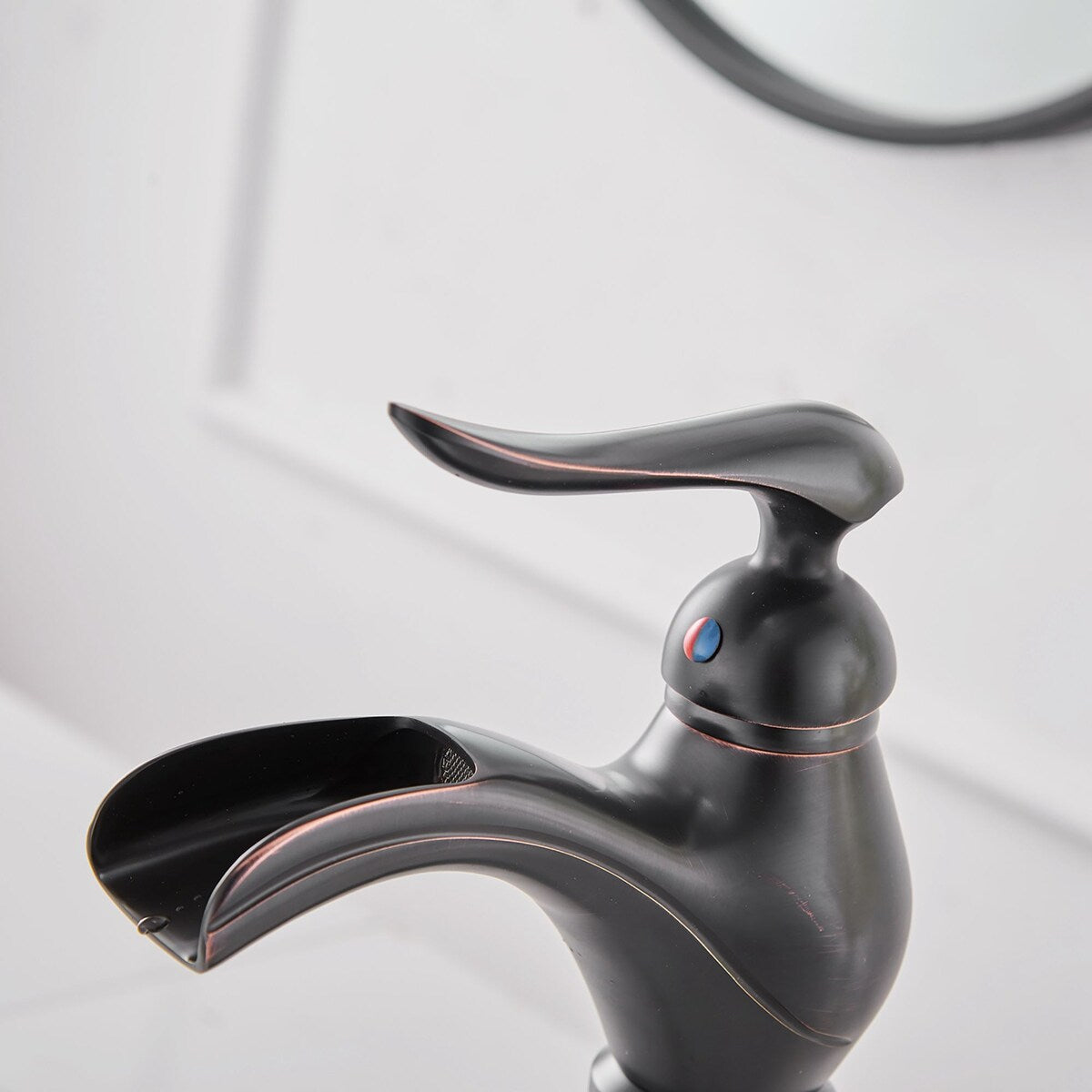 Waterfall Commercial Vessel Sink Bathroom Faucet-Oil Rubbed Bronze