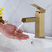 Bathroom Waterfall Faucet Single Hole With Deck Plate in Black / Gold, Deck Mounted