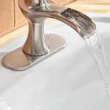 Waterfall Single Handle One Hole Bathroom Sink Faucet