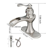 Waterfall Single Handle One Hole Bathroom Sink Faucet