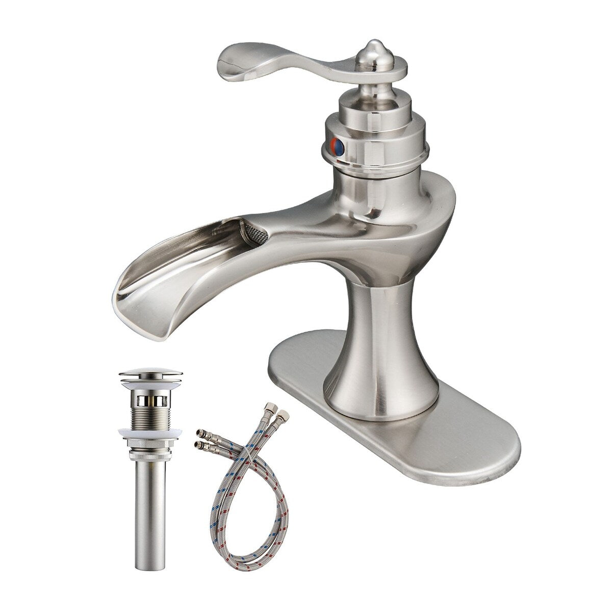 Waterfall Single Handle One Hole Bathroom Sink Faucet
