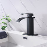 Waterfall Spout Bathroom Faucet,Single Handle Bathroom Vanity Sink Faucet - 2.36*7.16*4.92