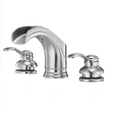 Waterfall Widespread Bathroom Faucet Double Hanlde 8 Inch Bathroom Sink Faucets 3 Hole Modern Basin Vanity Mixer Tap With Valve