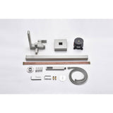 Waterfall brushed nickel Freestanding pressure Balance Single Handle Bathtub Faucet with Handheld Sprayer - 9'6" x 13'6"