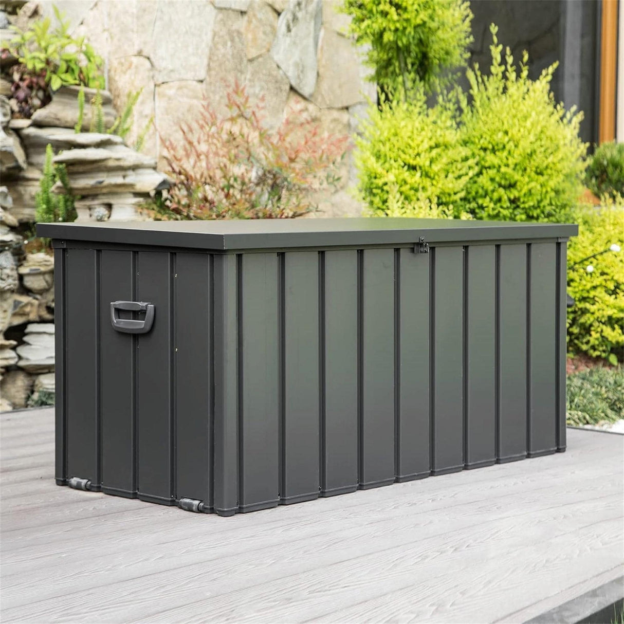 Waterproof 100/120/150/160-Gallon Outdoor Deck Box for Patio Storage