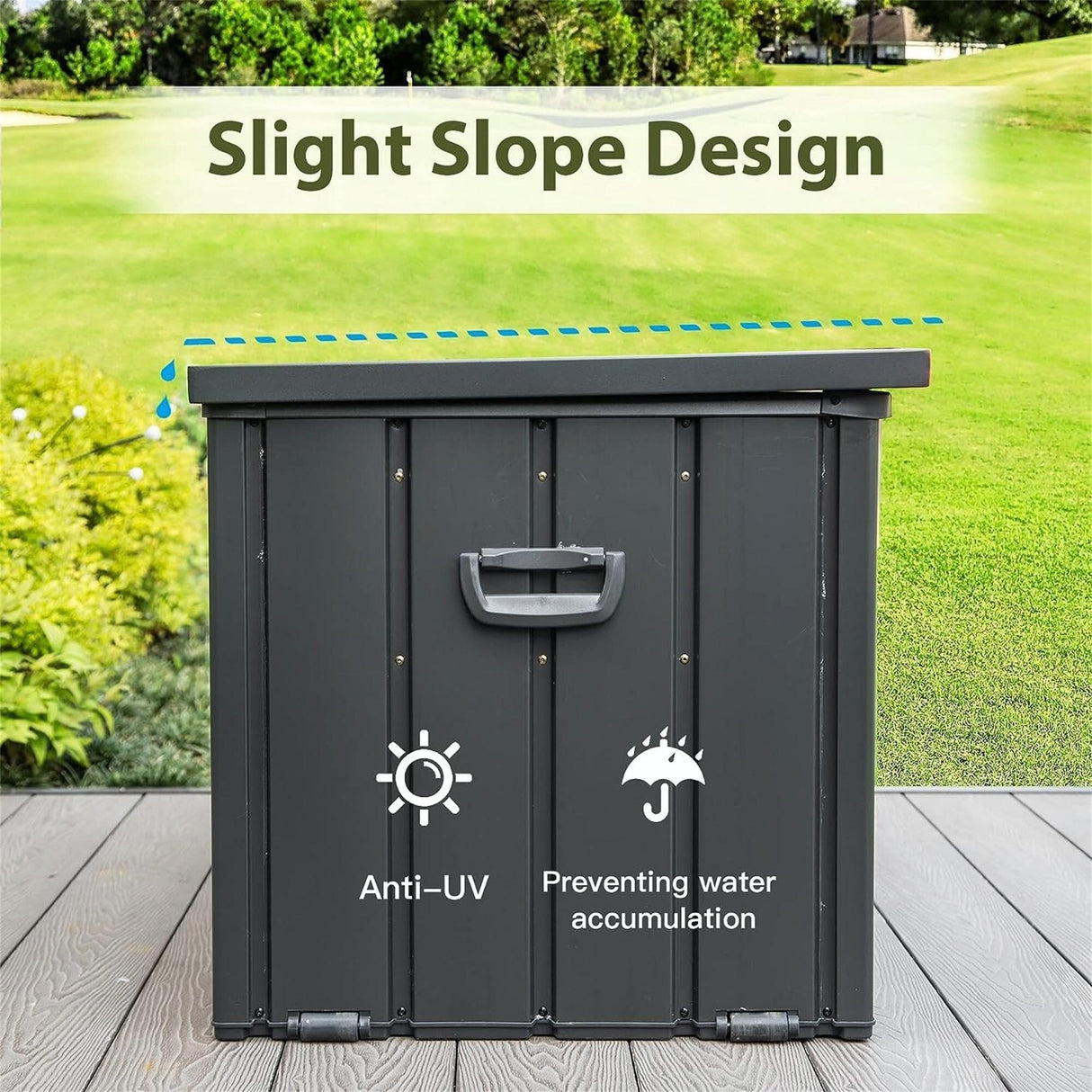 Waterproof 100/120/150/160-Gallon Outdoor Deck Box for Patio Storage