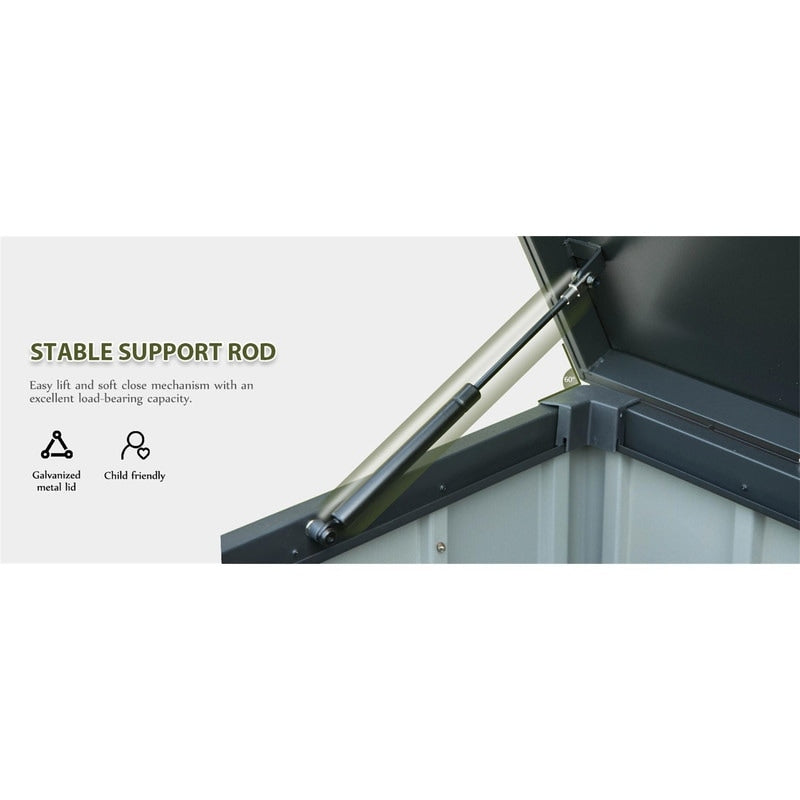 Waterproof 100/120/150/160-Gallon Outdoor Deck Box for Patio Storage