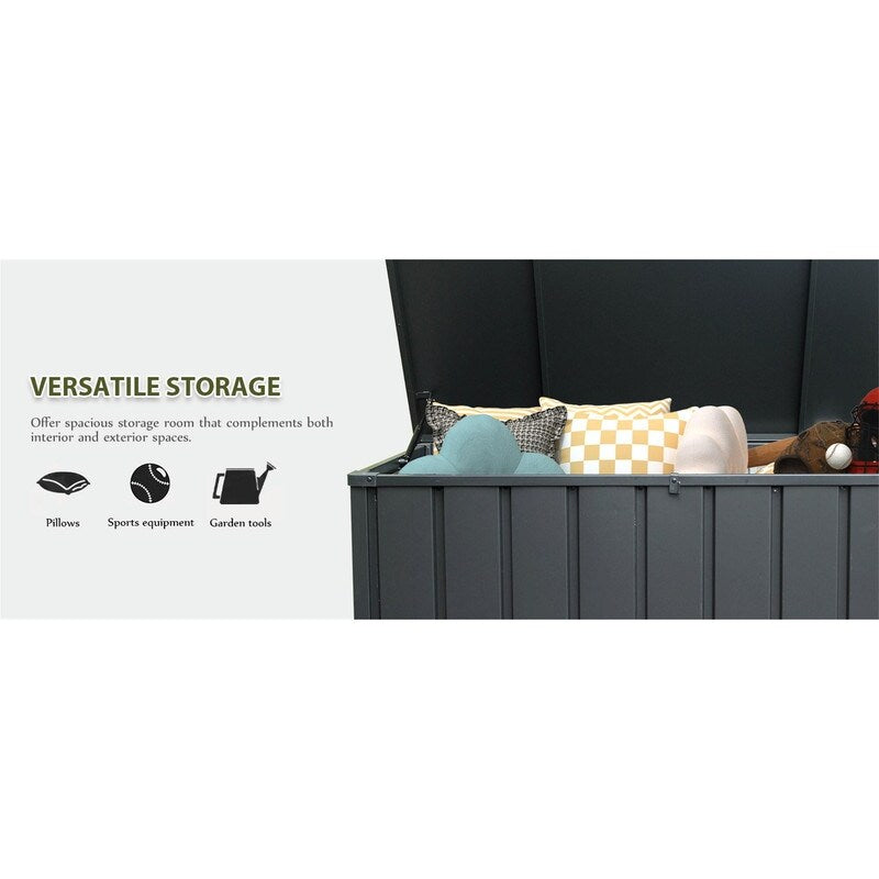 Waterproof 100/120/150/160-Gallon Outdoor Deck Box for Patio Storage