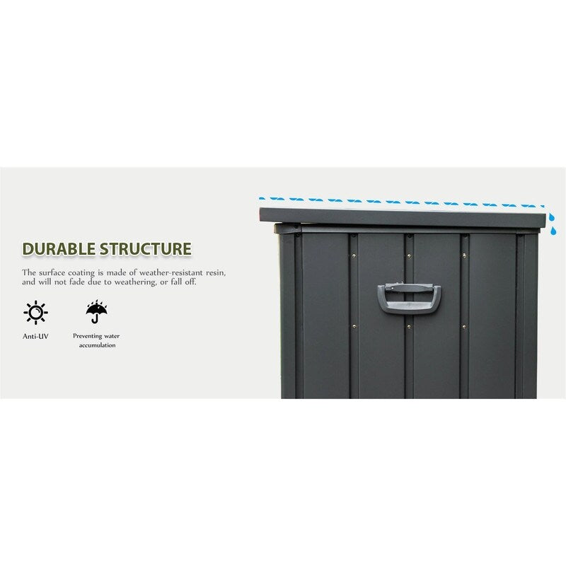 Waterproof 100/120/150/160-Gallon Outdoor Deck Box for Patio Storage