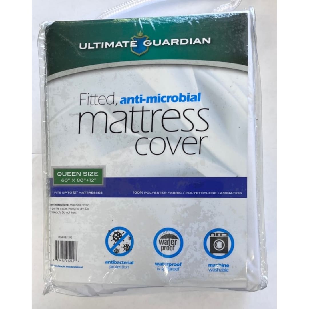 Waterproof Fitted Mattress Cover/ Protector - White