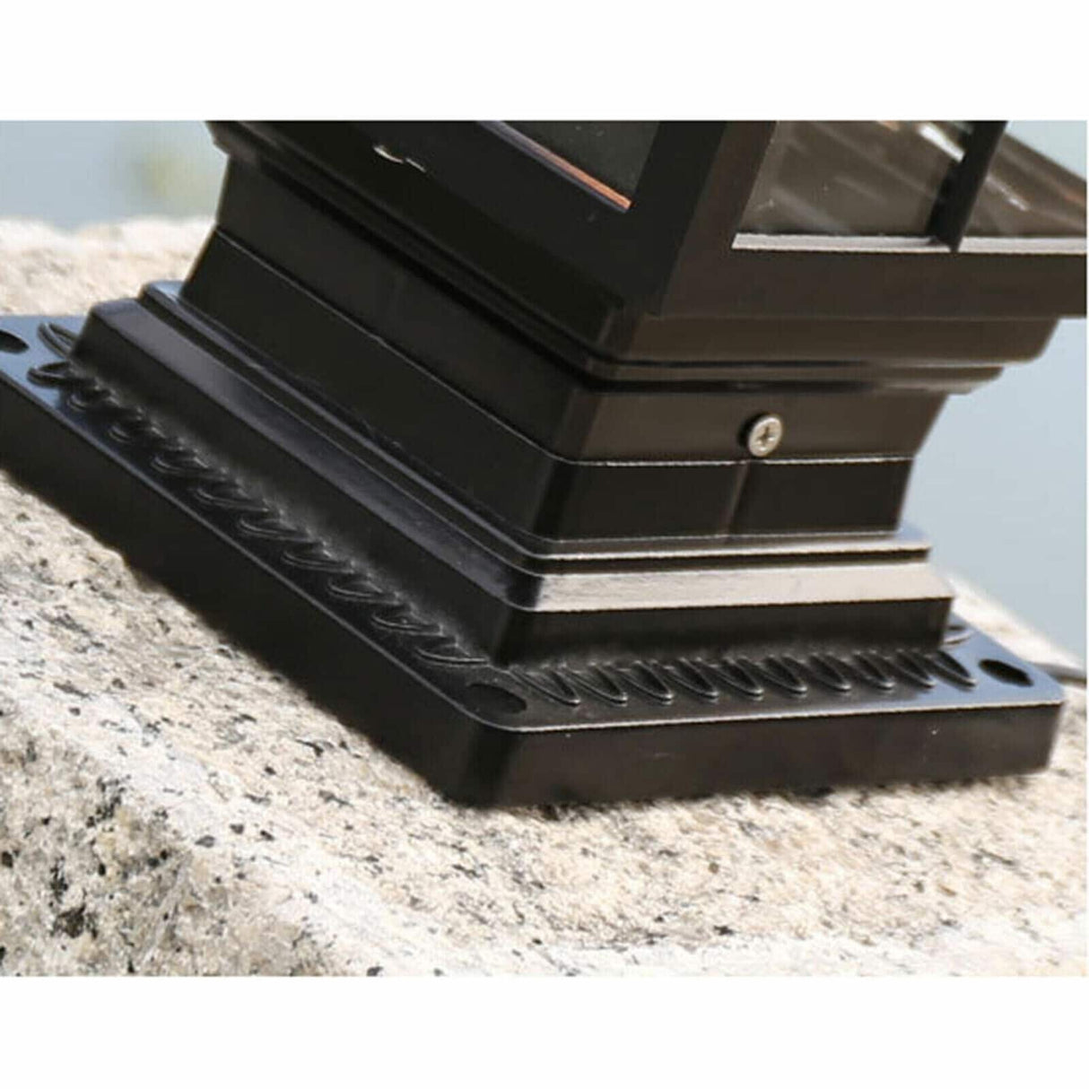 Waterproof Outdoor 1-Light Aluminum Black Post Light Lamp