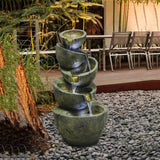 Wature Outdoor Floor Water Fountain with Light LED Light