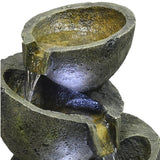 Wature Outdoor Floor Water Fountain with Light LED Light