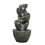 Wature Outdoor Floor Water Fountain with Light LED Light