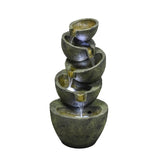 Wature Outdoor Floor Water Fountain with Light LED Light