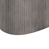 Wave 75" Concrete Oval Dining Table with Fluted Pedestal Base