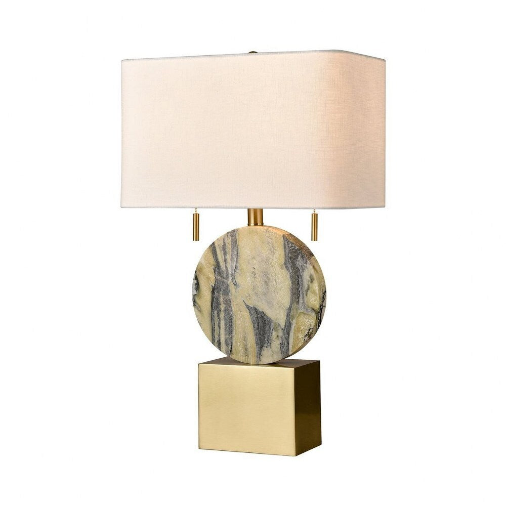 Waverley Place - 2 Light Table Lamp Natural Stone/Honey Brass/Honey