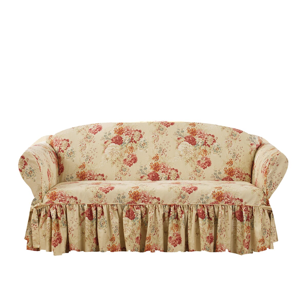 Waverly Ballad Bouquet 1 Piece T Cushion Loveseat Slipcover