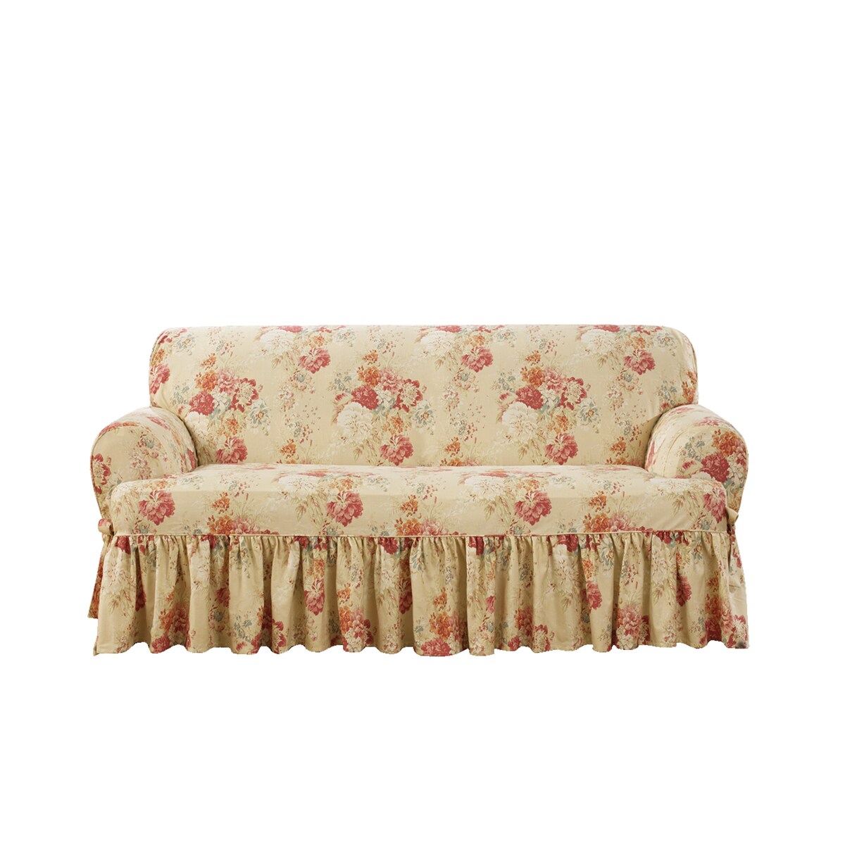 Waverly Ballad Bouquet 1 Piece T Cushion Loveseat Slipcover