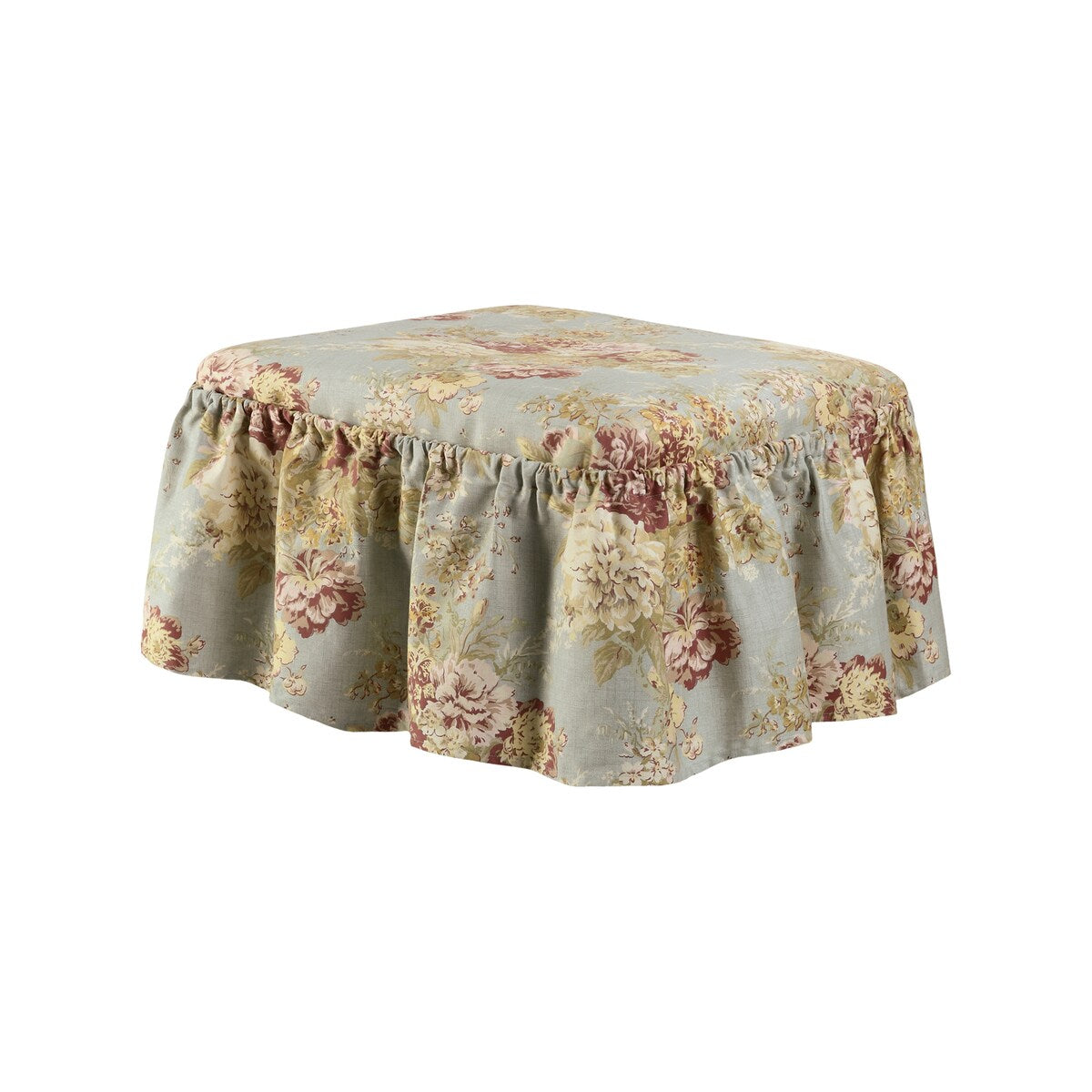 Waverly Ballad Bouquet 2 Piece Ottoman Slipcover