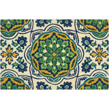 Waverly Greetings "Tapestry" Bluebell Doormat by Nourison (2' x 3') - 2' x 3'