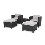 Waverly Outdoor 2-seater Faux Wicker Chat Set by Christopher Knight Home