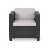 Waverly Outdoor 2-seater Faux Wicker Chat Set by Christopher Knight Home