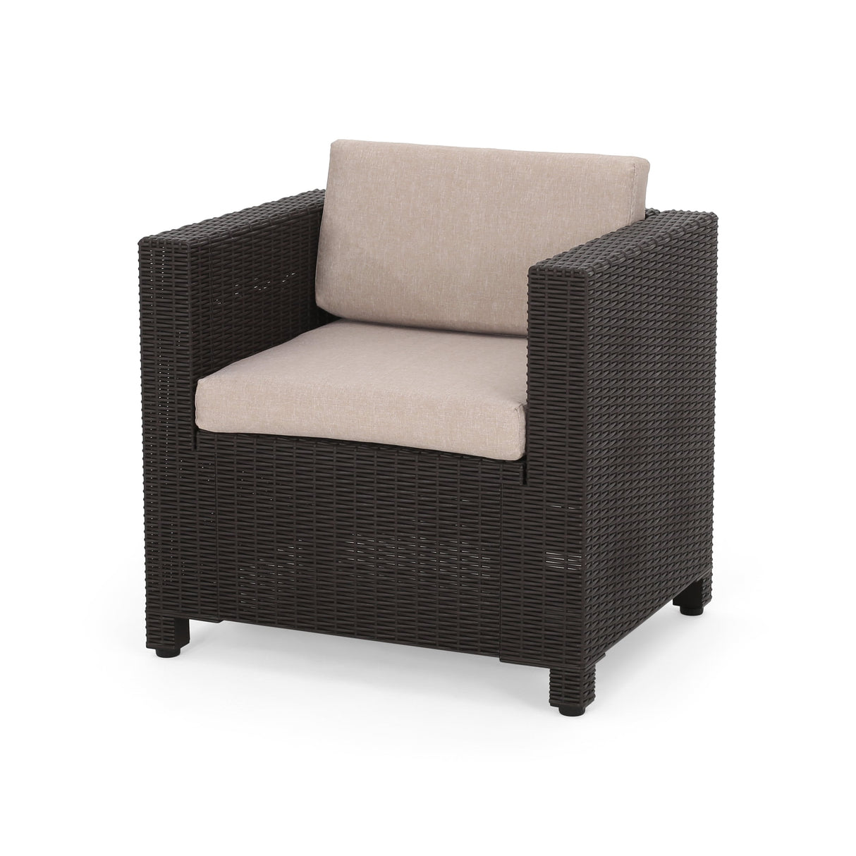 Waverly Outdoor 2-seater Faux Wicker Chat Set by Christopher Knight Home