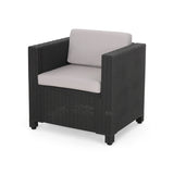 Waverly Outdoor 2-seater Faux Wicker Chat Set by Christopher Knight Home