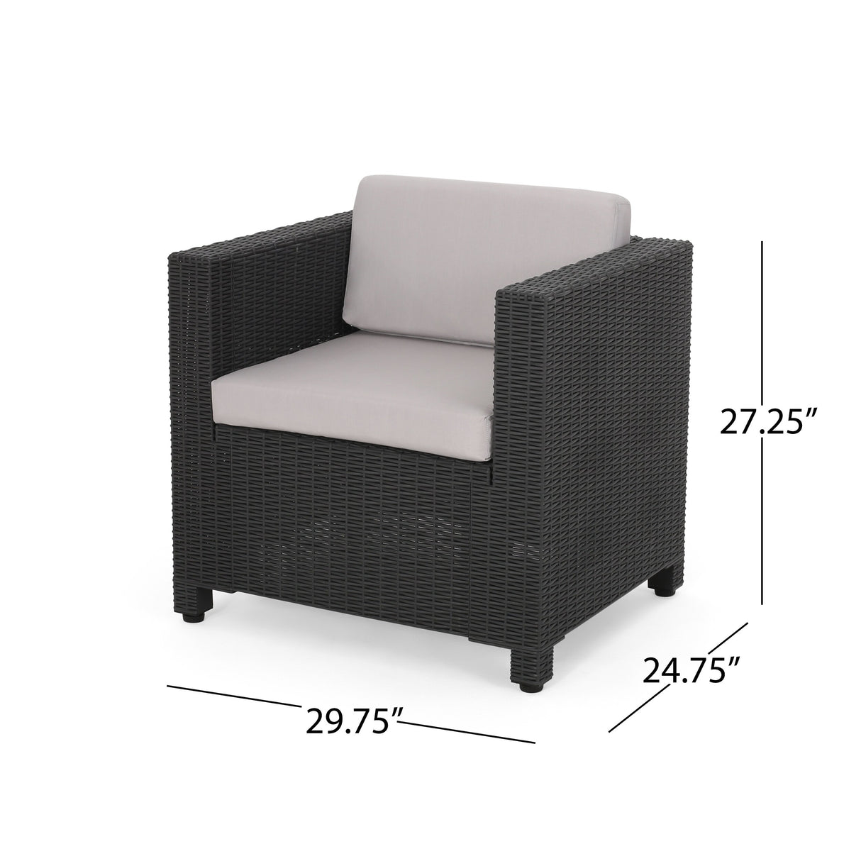 Waverly Outdoor 2-seater Faux Wicker Chat Set by Christopher Knight Home