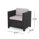 Waverly Outdoor 2-seater Faux Wicker Chat Set by Christopher Knight Home