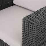 Waverly Outdoor 2-seater Faux Wicker Chat Set by Christopher Knight Home