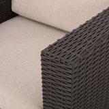 Waverly Outdoor 2-seater Faux Wicker Chat Set by Christopher Knight Home