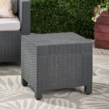 Waverly Outdoor Faux Wicker Side Table by Christopher Knight Home