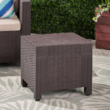 Waverly Outdoor Faux Wicker Side Table by Christopher Knight Home