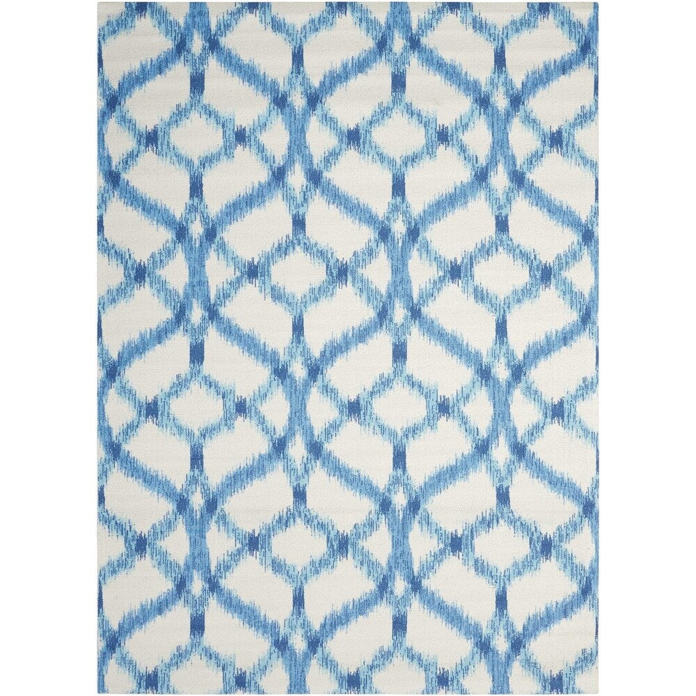 Naples Trellis Ikat Aegean Indoor/ Outdoor Area Rug by Havenside Home