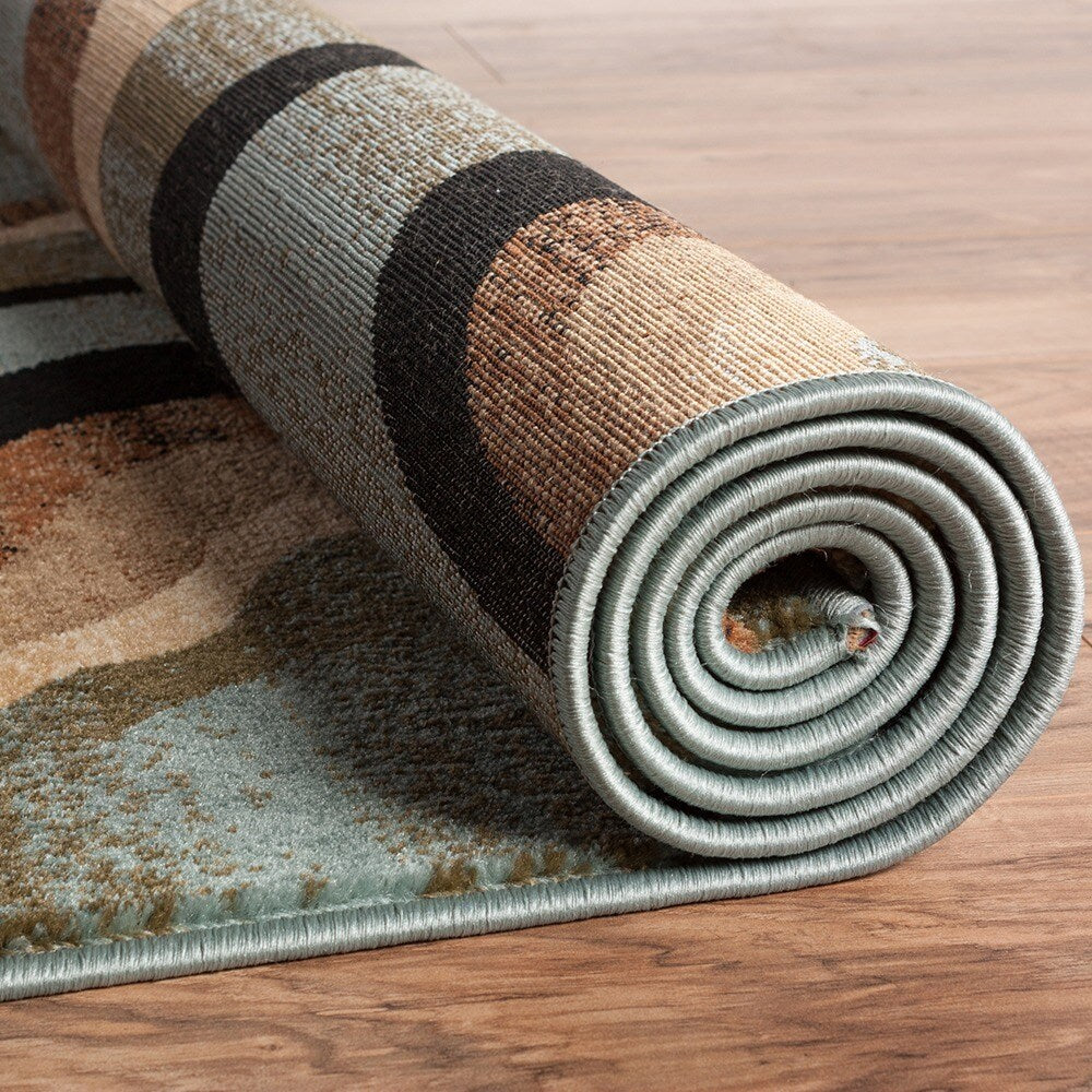 Well Woven Waves Contemporary Tone Tone Area Rug - 6'7" x 9'6"