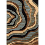 Well Woven Waves Contemporary Tone Tone Area Rug - 6'7" x 9'6"