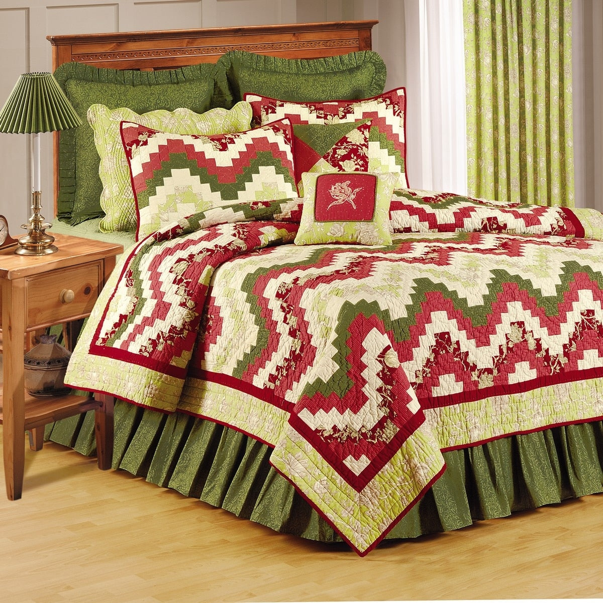 Wavy Spice Full/Queen Quilt 100% Cotton Lightweight Machine Washable Reversible Bedspread Coverlet